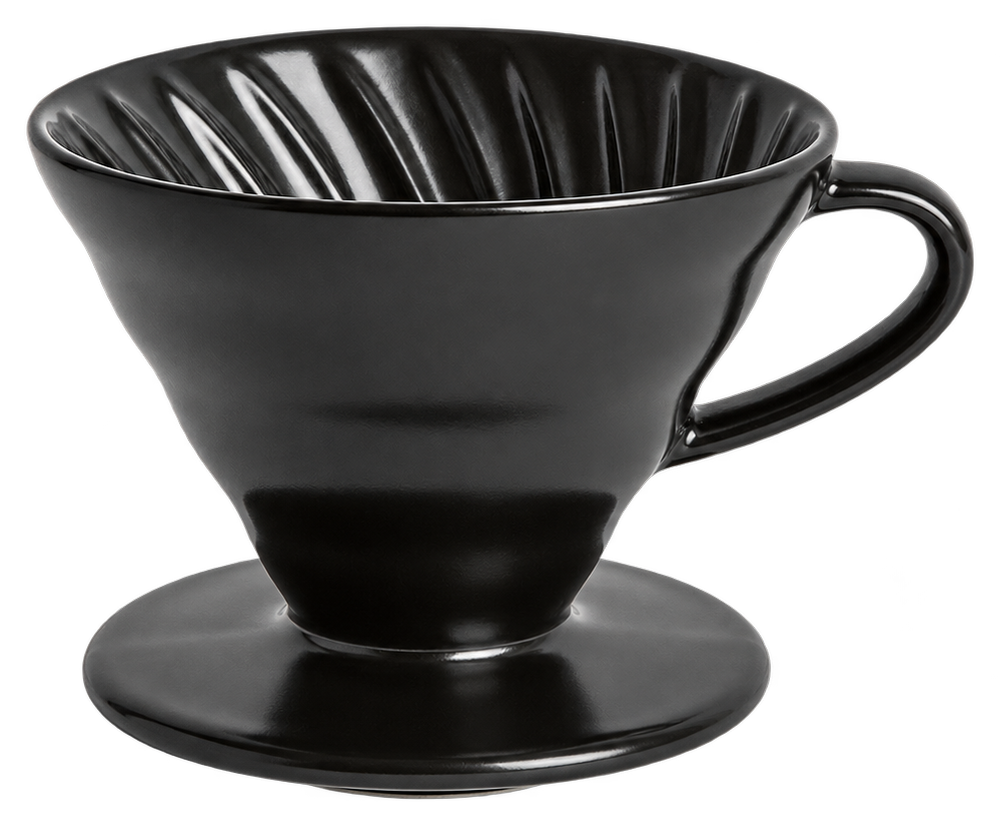 Dripper de café cerámico negro Hario V60 tamaño 02