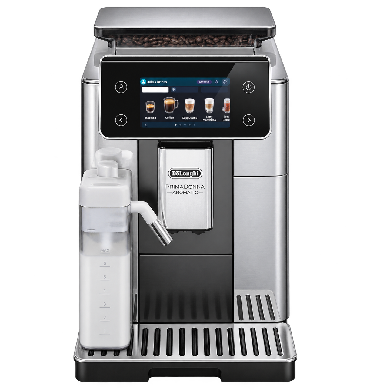 Machine à café automatique De’Longhi PrimaDonna Aromatic avec carafe à lait