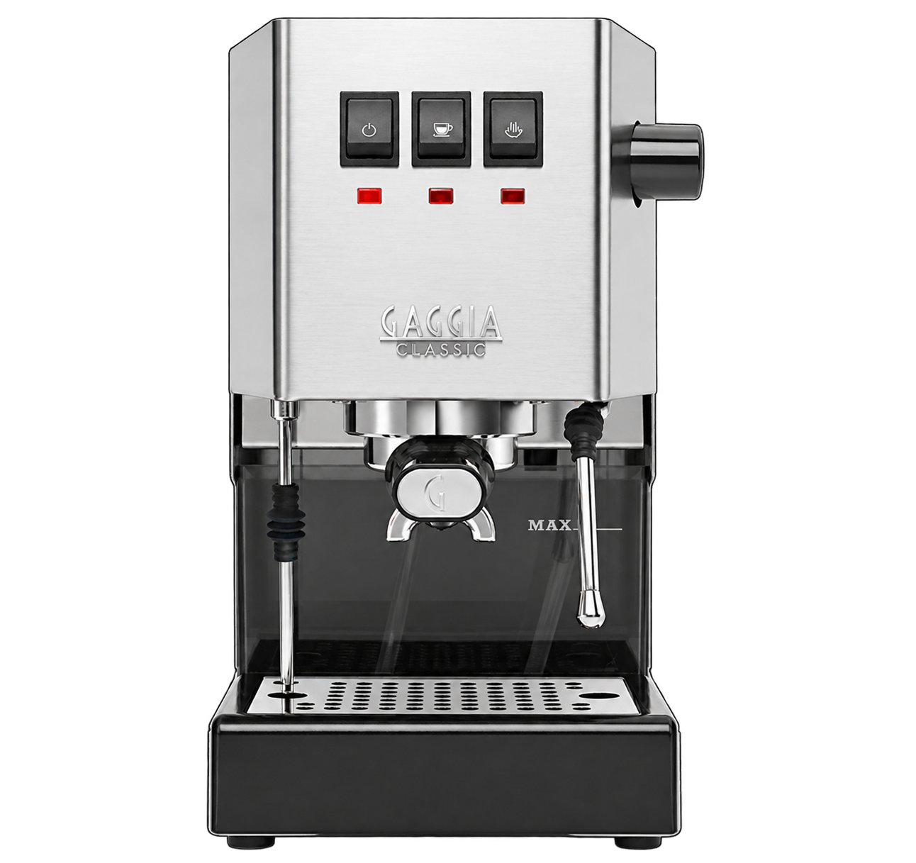 Gaggia Classic Evo RI9481 espresso machine with stainless-steel front and manual controls
